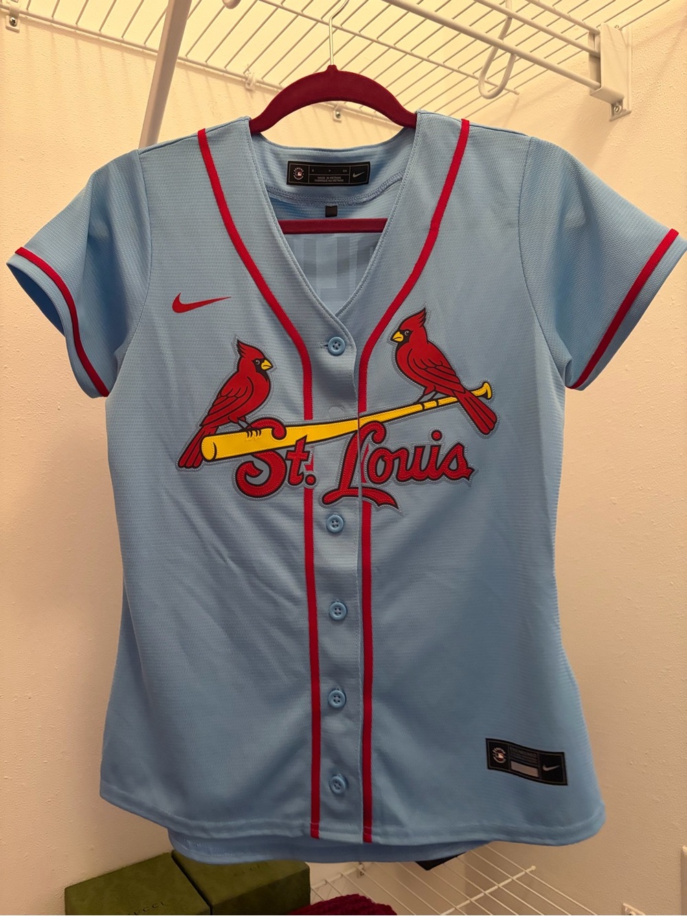Nike Women's MOLINA light blue St. Louis Cardinals Molina jersey